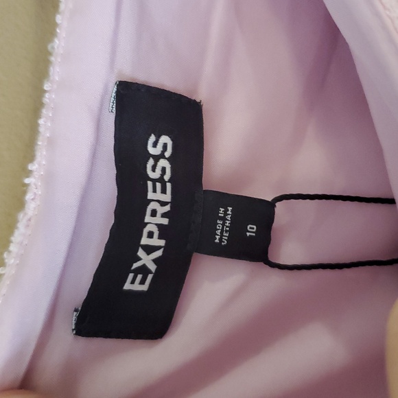 EXPRESS Tweed Mini Skirt In Pink Size 10 NWT'S - Picture 6 of 11